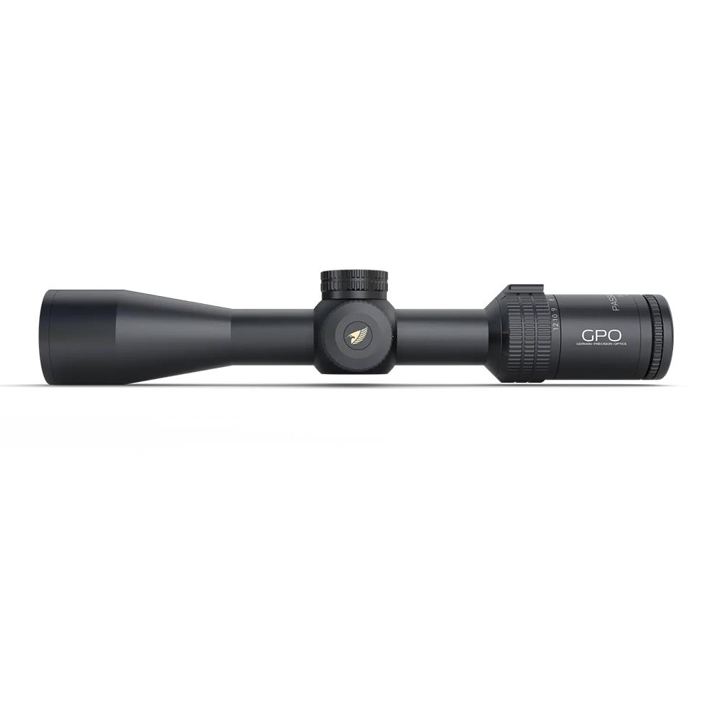 German Precision Optics Passion HDi Rifle Scope 3-12x42 30mm SFP G4I Illum. Black Picture of German Precision Optics PASSION HDi 3-12X42 30mm tube G4i reticle 1/4 MOA CCW Capped