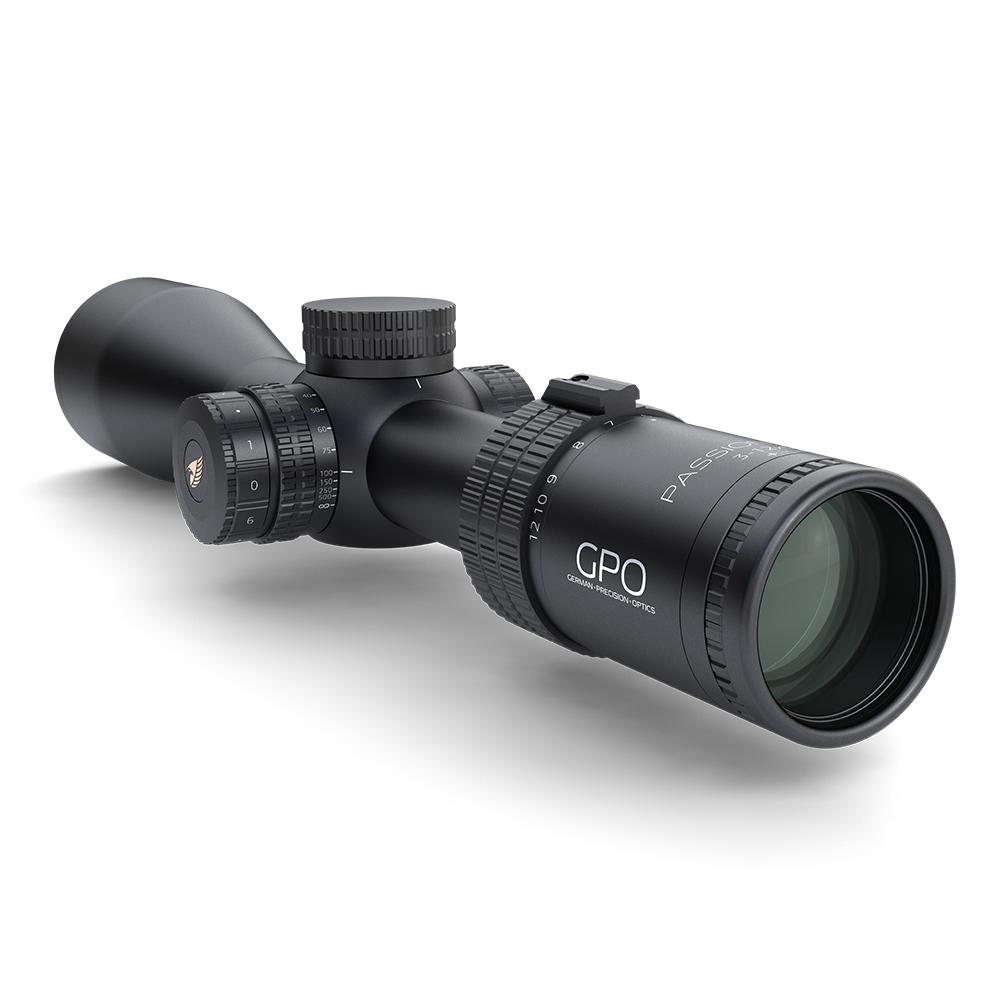 German Precision Optics Passion HDi Rifle Scope 3-12x50 30mm SFP G4I Illum. Black Picture of German Precision Optics PASSION HDi 3-12X50 30mm tube G4i reticle 1/4 MOA CCW Capped
