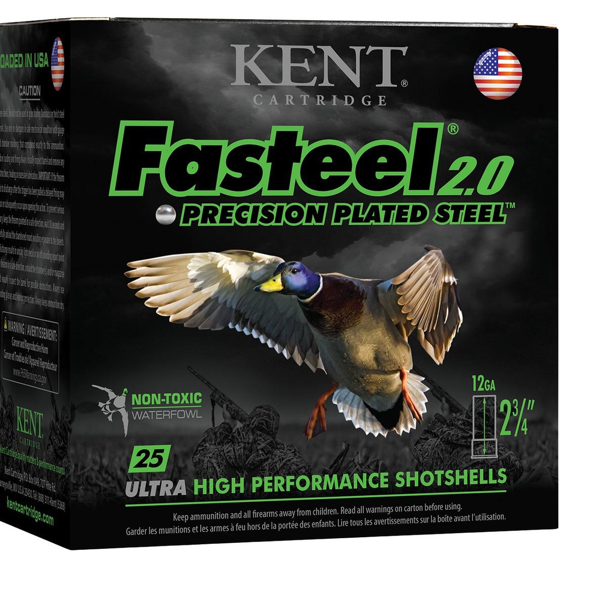 Kent Cartridge Fasteel 2.0 Shotshell Ammunition 12ga 2-3/4'' 1-1/16oz #6 1550 fps 25/ct