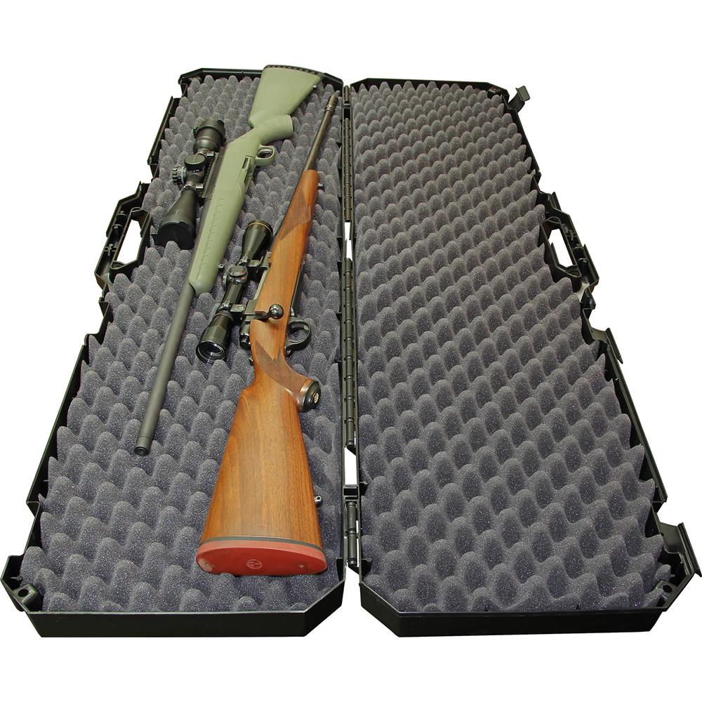 MTM Double Scoped Rifle Case 51 Black Picture of Mtm Molded Products Company MTM Rifle Case Double Scoped 51 Black