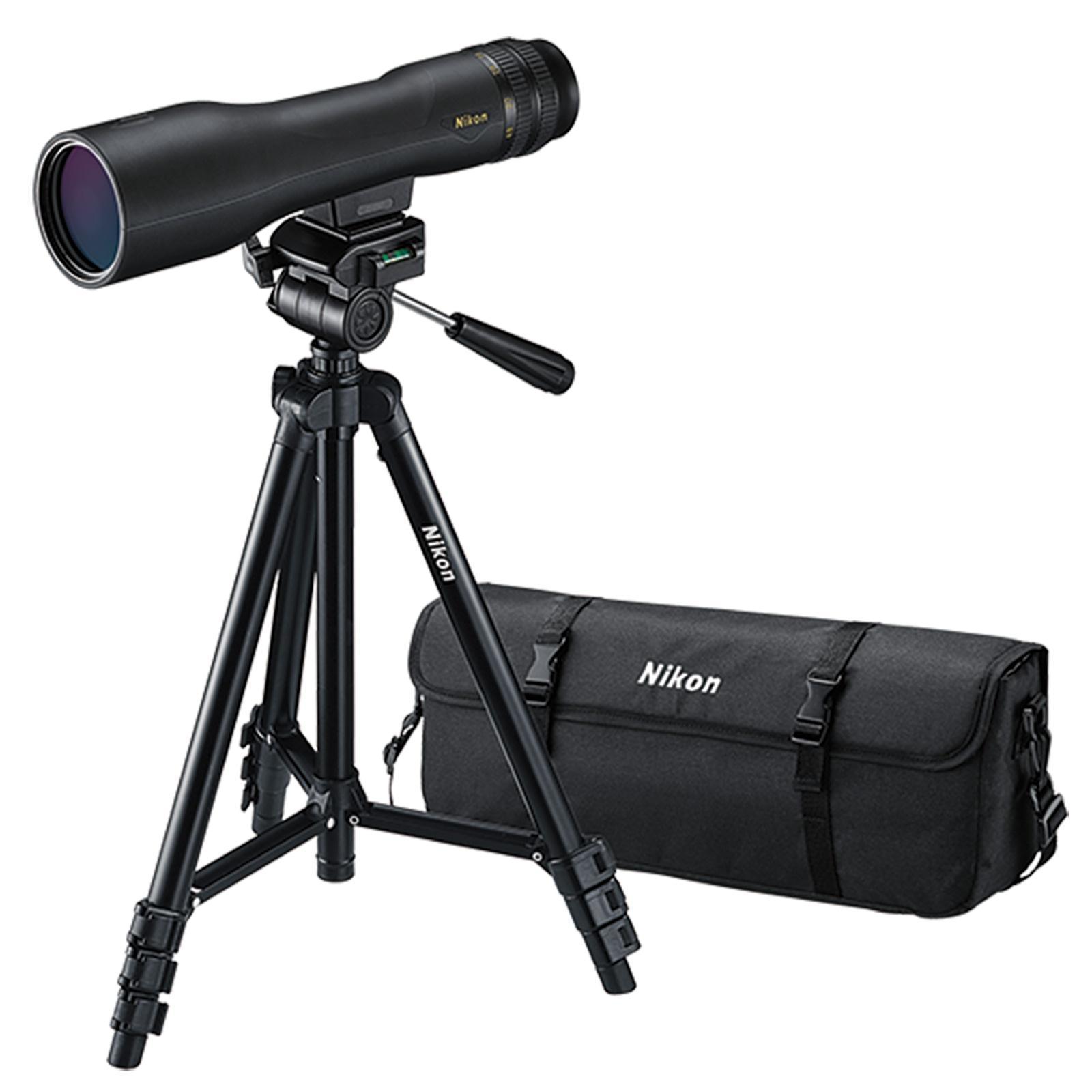 Nikon ProStaff 3 Fieldscope Outfit w/Compact Tripod Zoom Eyepiece Carry Case - 16-48x60mm Straight Black Picture of Nikon Inc. PROSTAFF3 16-48x60 FIELDSCP