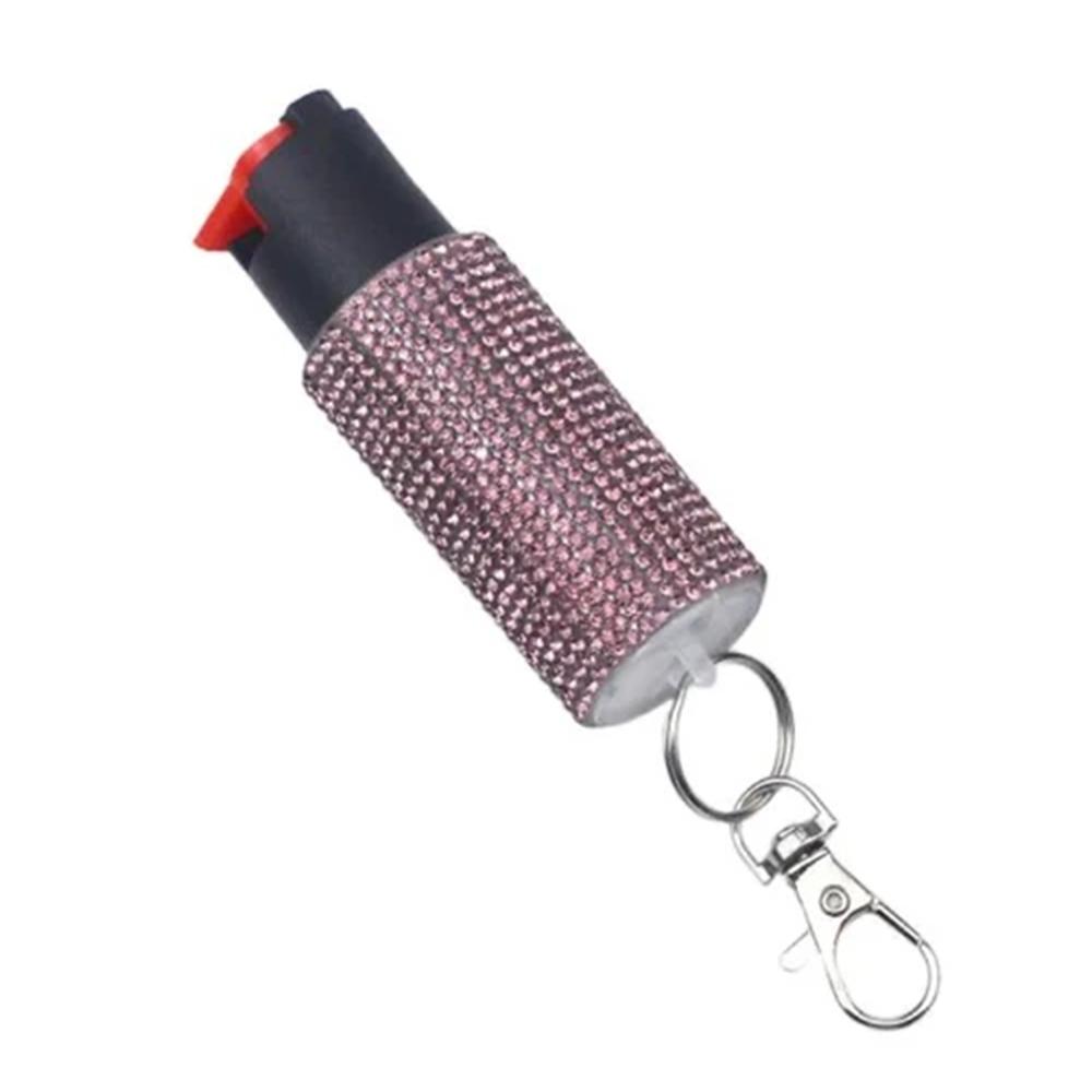Personal Security Products Studded Key Ring Pepper Spray 1/2 oz Pink