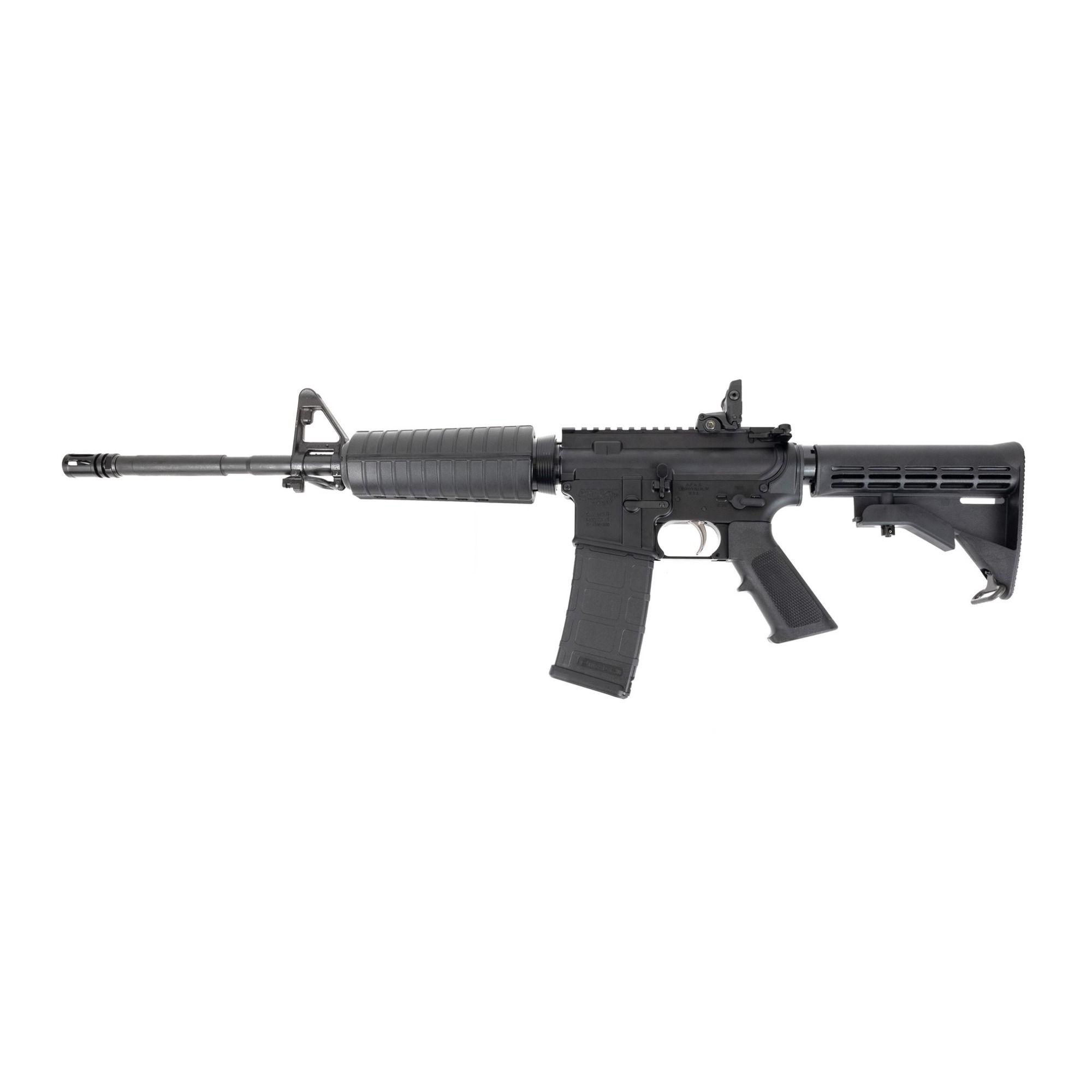 DPMS DPM4-FSB M4 AR-15 Rifle 5.56mm 30rd(1) 16" Threaded Barrel Magpul MBUS Rear Sight Black M4 Stock Picture of DPMS DPMS DPM4-FSB M4 556mm 30rd 16in Rifle W/Rear MBUS Black
