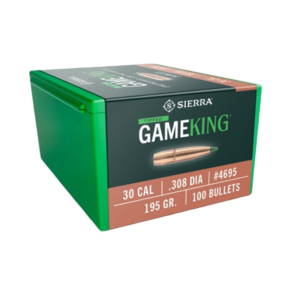 Sierra Tipped GameKing Rifle Bullets 30 Cal 195 gr TGK 500/ct