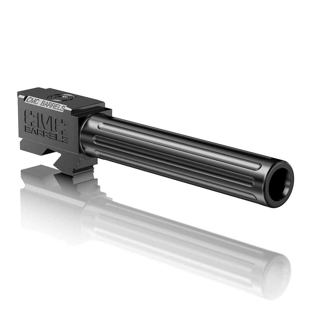 CMC Triggers Match Precision Handgun Barrel for Glock 17 Non Threaded Black Picture of Cmc Triggers CMC Glock 17 Fluted Barrel - Non Threaded DLC BLACK HxBN