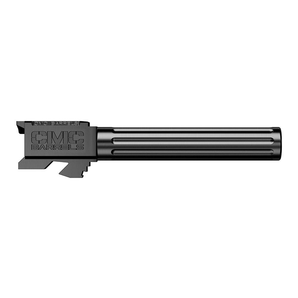 CMC Triggers Match Precision Handgun Barrel for Glock 17 Non Threaded Black Picture of Cmc Triggers CMC Glock 17 Fluted Barrel - Non Threaded DLC BLACK HxBN