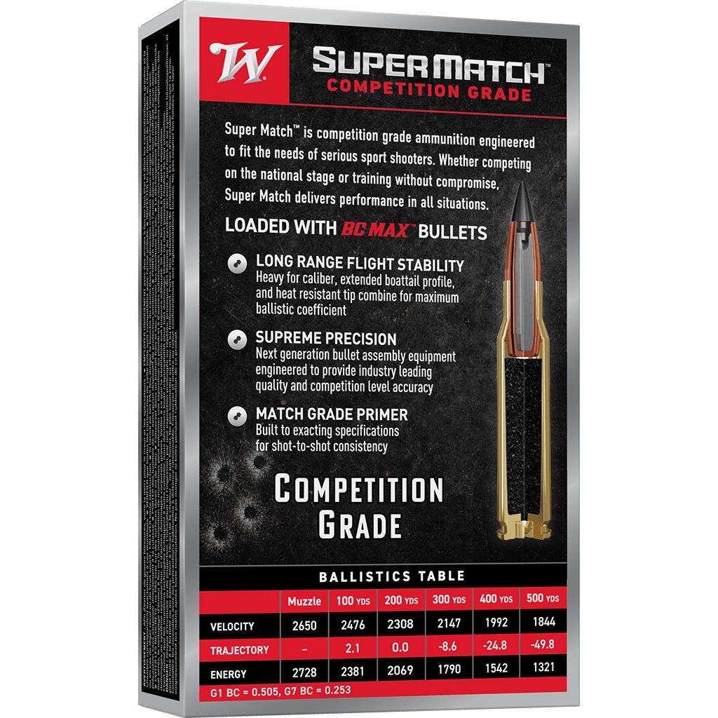Winchester Super Match BC MAX Rifle Ammunition .308 Win 175gr PT 2650fps 20/ct Picture of Winchester Ammunition Winchester Super Match 308 WIN 175GR BC MAX 20/RD