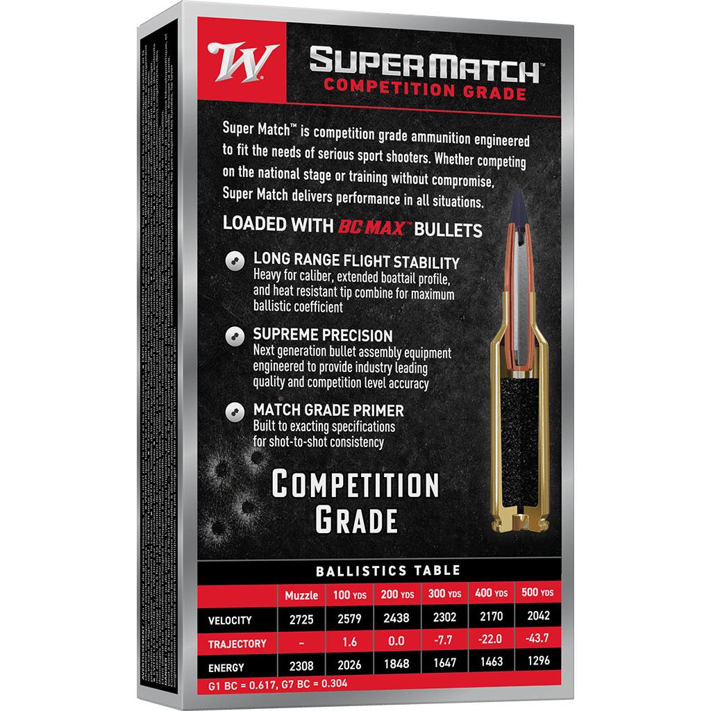 Winchester Super Match BC Max Rifle Ammunition 6.5 Creedmoor 140gr PT 2725fps 20/ct Picture of Winchester Ammunition Winchester Super Match 6.5 CM 140GR BC MAX 20/RD