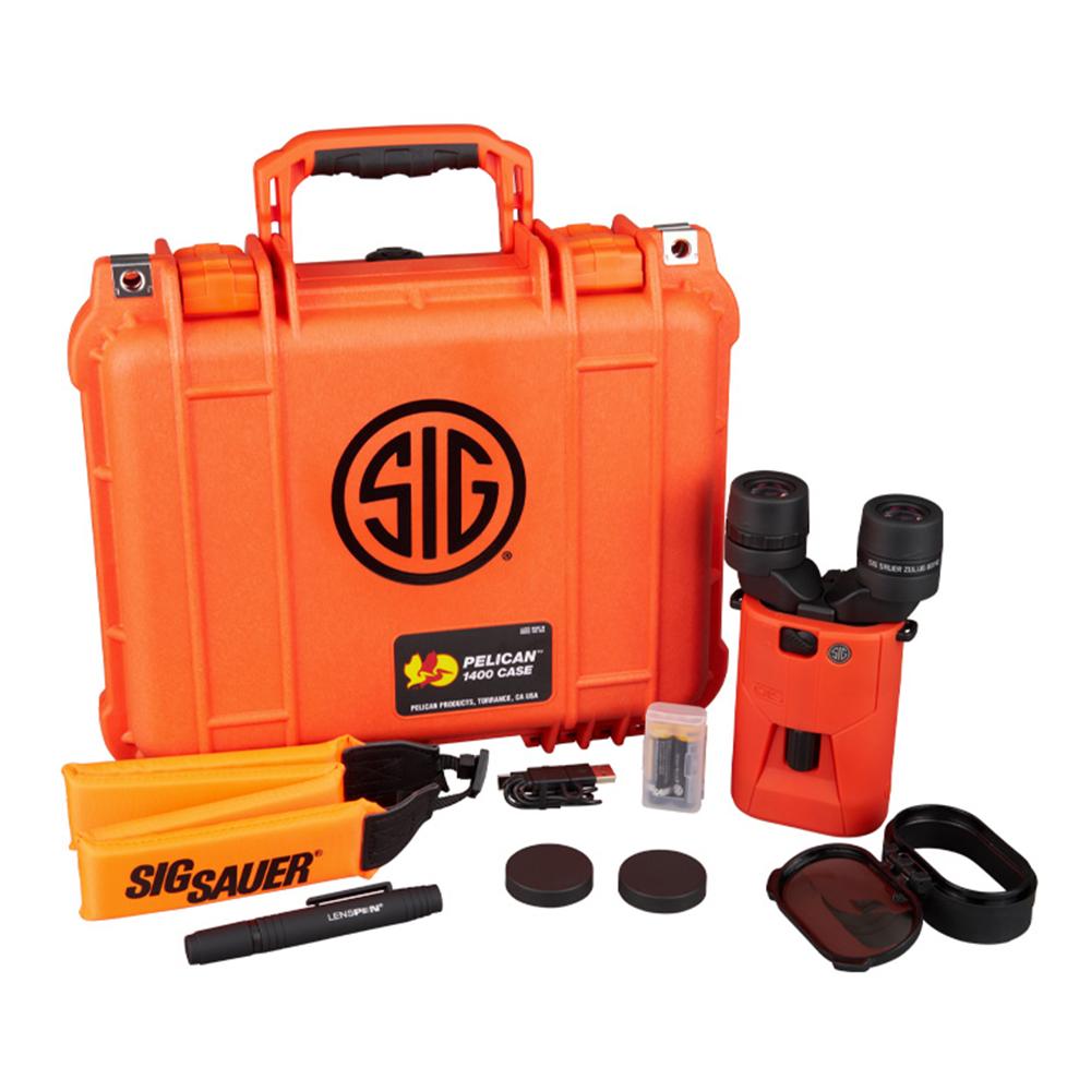 Sig Sauer Zulu6 HDX Marine Binocular 12x42 Orange Picture of Sig Sauer ZULU6 HDX 16X42MM IMAGE STABILIZED ORANGE MARINE KIT