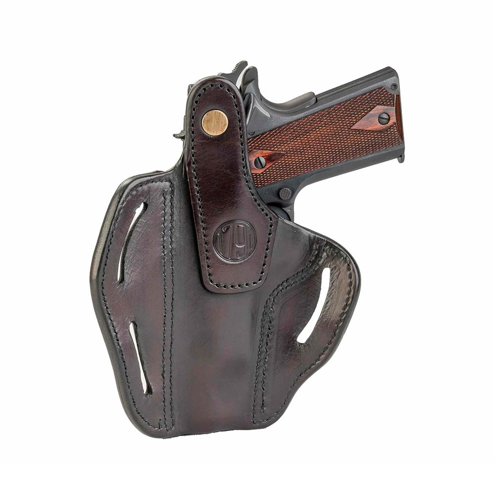 1791 BHX C&L Thumb Break Belt Holster Size 1 Signature Brown RH Picture of 2nd Amendment 1791 LLC Thumb Break Belt Holster Size 1 C&L Signature Brown RH