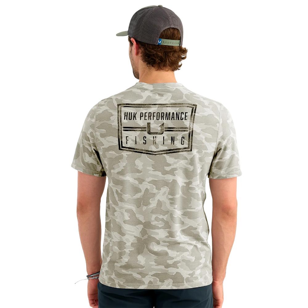 Huk Drift Performance Short Sleeve Shirt Seagull Camo L Picture of Marolina DBA HUK DRIFT PRINTED SS CREW SEAGULL L