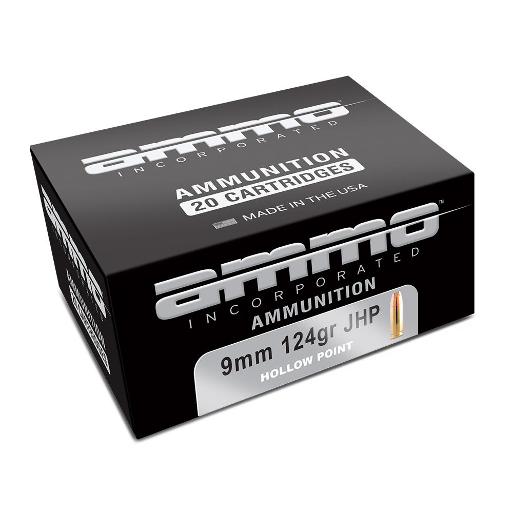 Ammo Inc Signature Handgun Ammunition 9mm Luger 124gr JHP 1017 fps 20/ct Picture of Ammo Inc. Ammo Inc. Signature 9mm 124gr JHP 20/RD