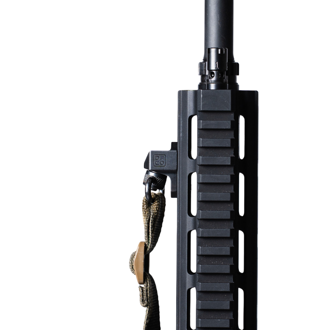 Die Free Co Quick Stop M-LOK Quick Detach Barricade Stop/Sling Mount Black Picture of Die Free Co LLC DFCO Quick Stop (M-LOK) Quick Detach Barricade Stop Blk