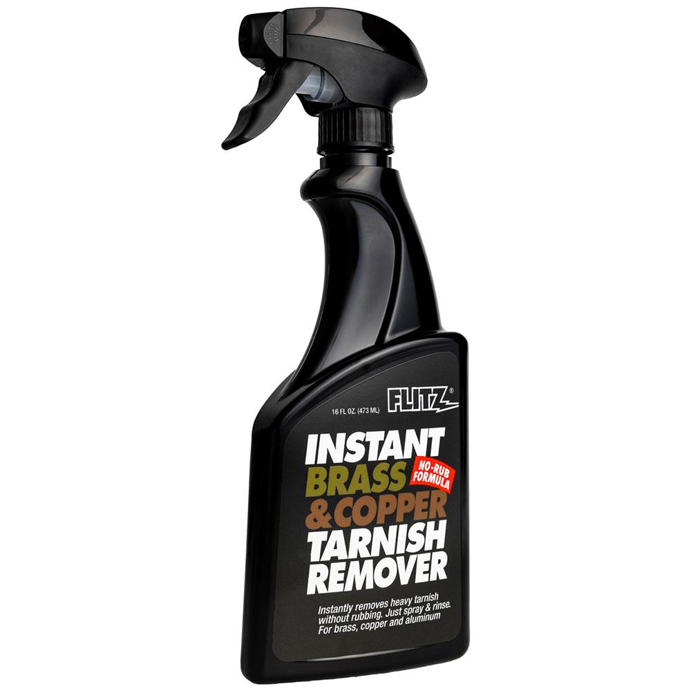Flitz Brass & Copper Tarnish Remover 16 oz Spray Bottle Picture of Flitz International Ltd Flitz Instant Brass & Copper Tarnish Remover 472 ml/16 oz Spray Bottle