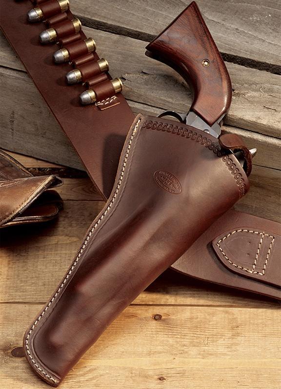 Hunter Leather Single Action Revolvers 4" - 5.5" Slim Jim Holster Right Hand Picture of Hunter Company Inc SLIM JIM ANTIQUE BRN. S/A 4-5.5
