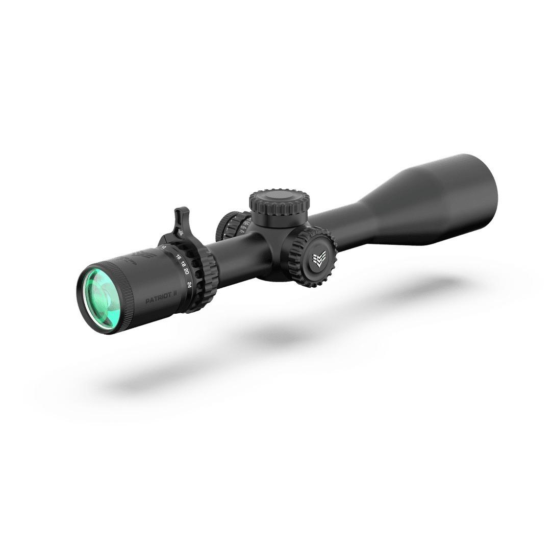 Swampfox Patriot II 6-24x50 FFP Riflescope .25 MOA Non-Illuminated Clean Cross Reticle Picture of 10 Ring Patriot II 6-24x50 FFP Non-IR 30mm Riflescope - Clean Cross MOA