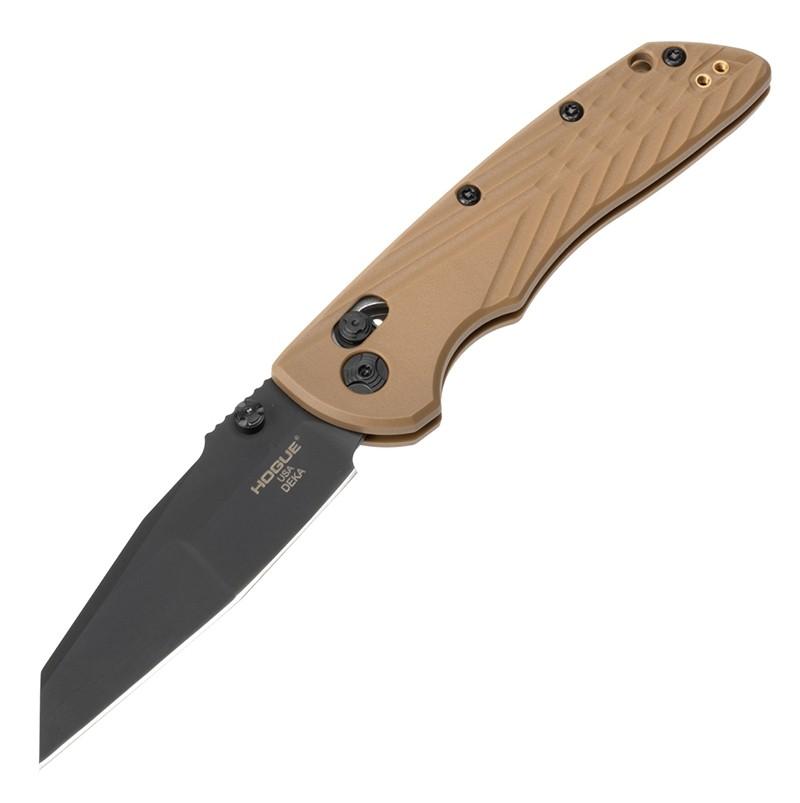Hogue Deka Manual Folder Knife 3 1/4" Wharncliffe Blade FDE Picture of Hogue Knife Hogue Deka 3.25 ABLE Lock Folder Mod Wharncliffe Poly FDE