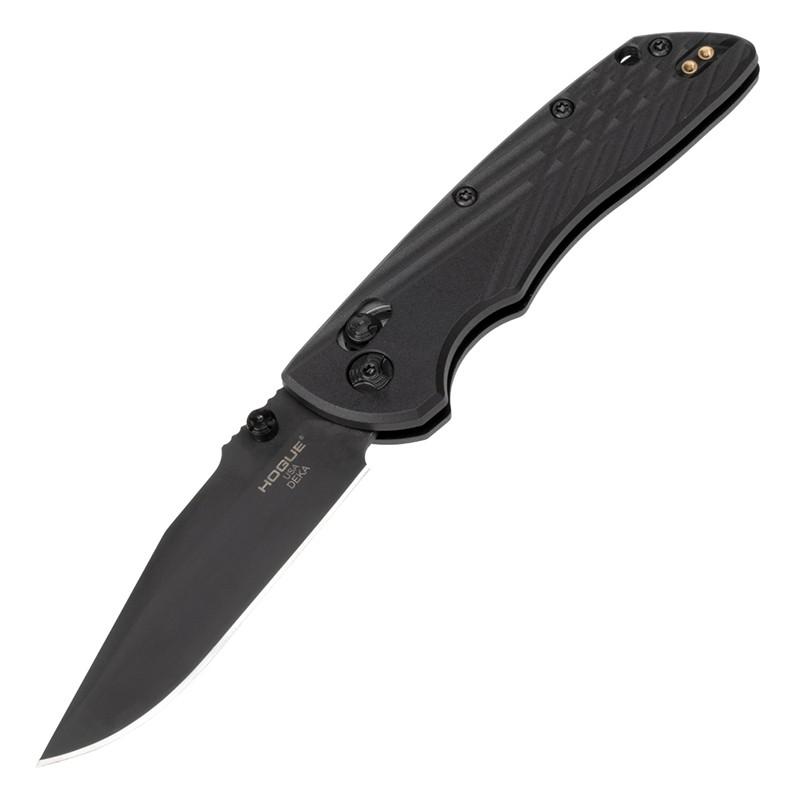 Hogue Deka Manual Folder Knife 3 1/4" Clip Point Blade Black
