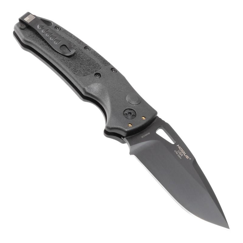 Hogue Sig Sauer K320A Nitron Automatic Folder Knife 3 1/2" Drop Point Blade Black Picture of Hogue Knife Hogue Sig Sauer K320A Nitron Drop Point Automatic (3.5" Black)