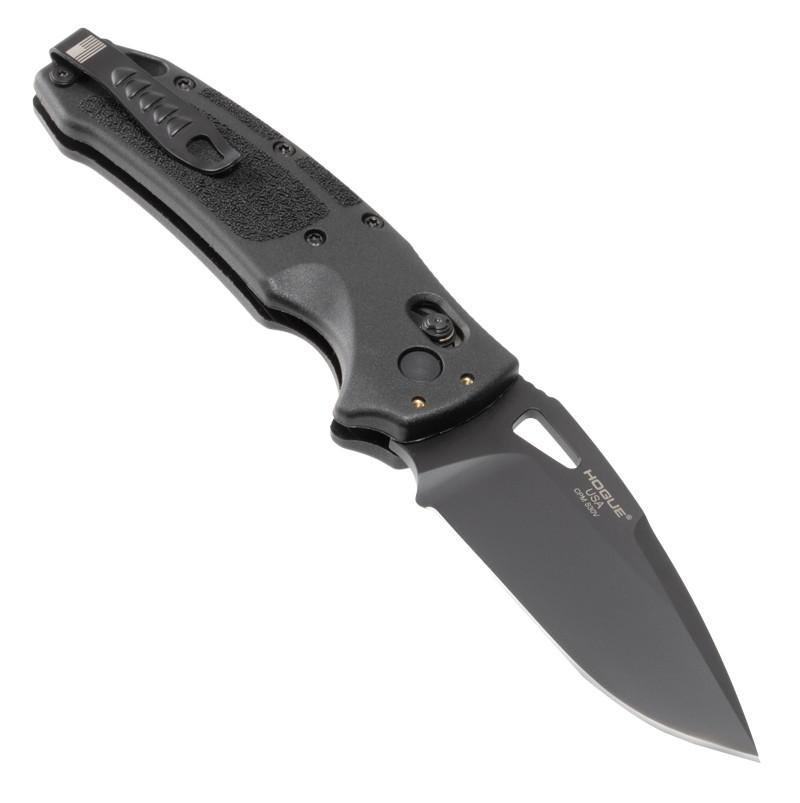 Hogue K320 Nitron Manual Folder 3 1/2" Drop Point Blade Black Picture of Hogue Knife Hogue Knives Sig K320 Nitron ABLE Lock Knife Black Drop Point (3.5" Black)