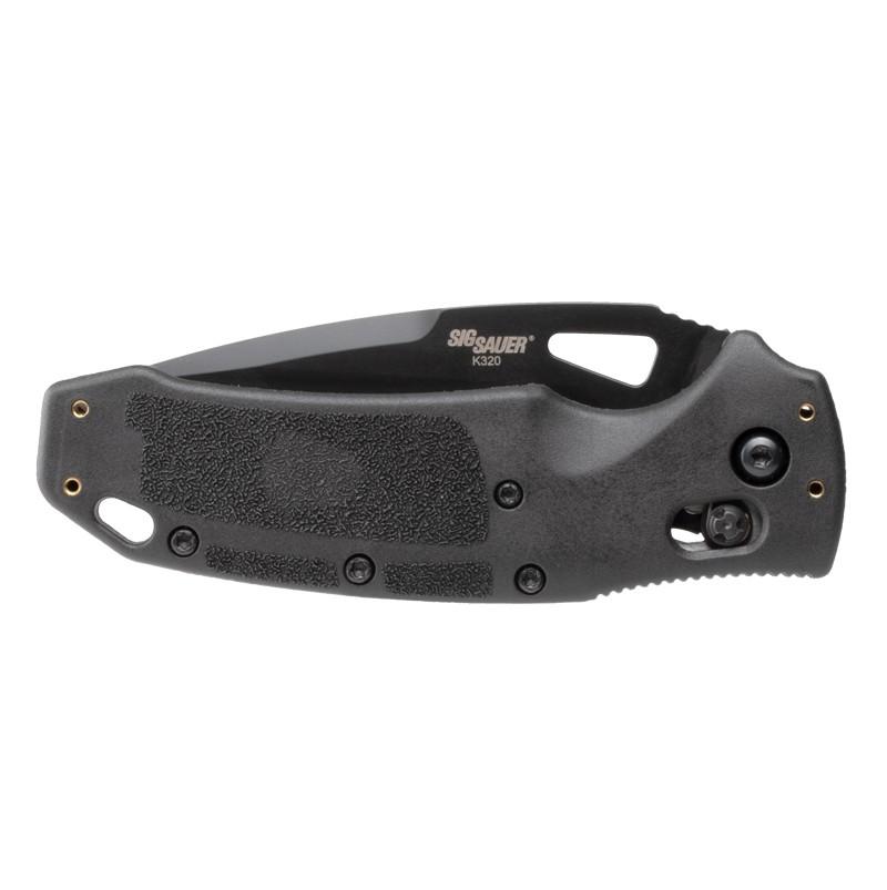 Hogue K320 Nitron Manual Folder 3 1/2" Drop Point Blade Black Picture of Hogue Knife Hogue Knives Sig K320 Nitron ABLE Lock Knife Black Drop Point (3.5" Black)