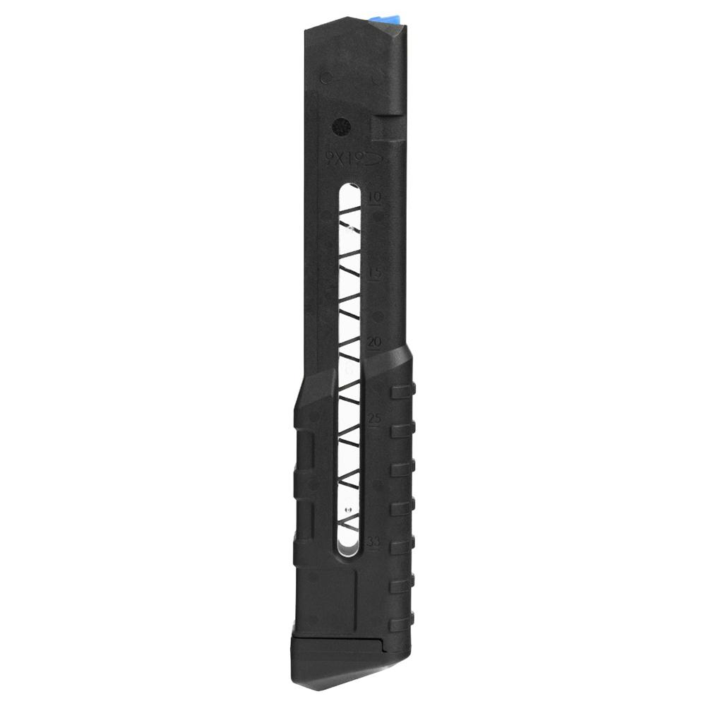Leapers UTG Gen 2 Windowed Glock Double Stack Handgun Magazine 9mm 33/rd Picture of Leapers Inc. UTG Gen 2 Windowed Polymer Magazine for Glock 33 Round Double Stack 9mm