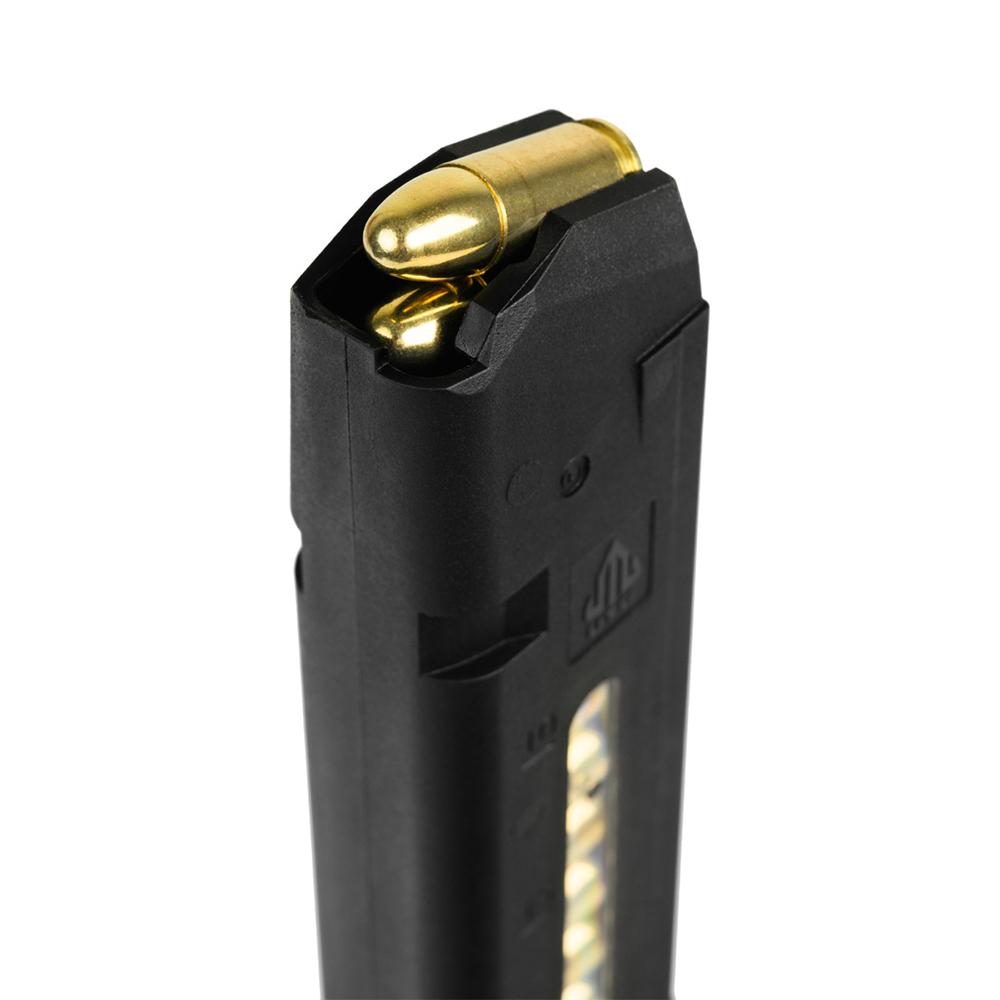 Leapers UTG Gen 2 Windowed Glock Double Stack Handgun Magazine 9mm 33/rd Picture of Leapers Inc. UTG Gen 2 Windowed Polymer Magazine for Glock 33 Round Double Stack 9mm
