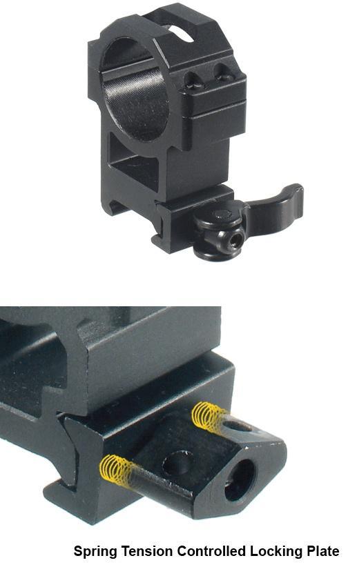 Leapers UTG 2-Piece Max Strength LE Grade Picatinny Rings - 22mm Width 30mm - High Picture of Leapers Inc. UTG MAX LE QD PIC RINGS 2PC 30MM HIGH