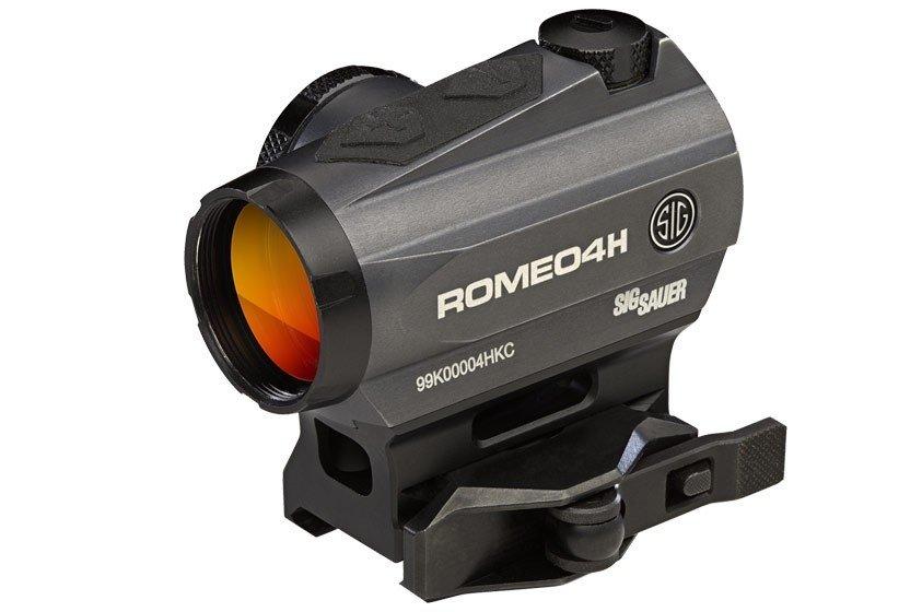 Sig Sauer ROMEO4H Red Dot Sight - 1x30mm 2 MOA Red Dot Ballistic Circle Dot Reticle Graphite Picture of Sig Sauer ROMEO4H BLSTC CRCLDOT 0.5 MOA ADJ 2 MNTS GRPHT