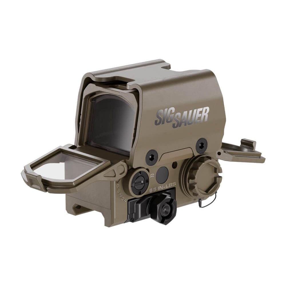 Sig Sauer Romeo8T-AMR Shroud Reflex Sight Quad Ballistic Circle Dot 2.0 FDE Picture of Sig Sauer SIG ROMEO8T-AMR RED DOT SGHT 1X40MM QBCD 2.0 AMR 0.5 MOA ADJ TITAN SHRD FDE