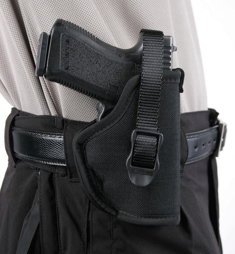 Blackhawk! Nylon Hip Holster Picture of Blackhawk B-HAWK HIP HOLSTER THUMB BREAK SZ 7 RH 3.5-3.75" LG AUTO