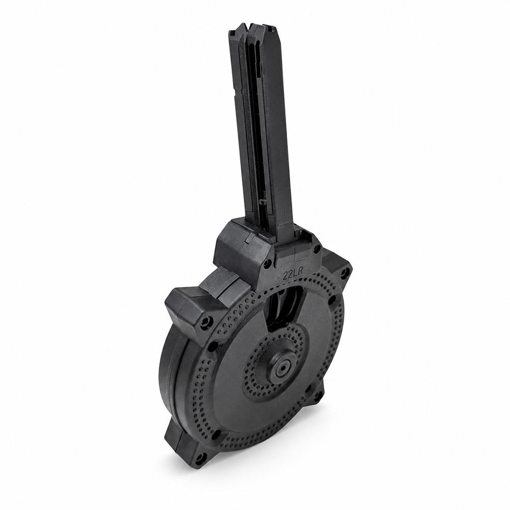 ProMag Taurus TX Handgun Magazine Drum .22 LR 52/rd Picture of Promag Mfg. Inc. ProMag for TAURUS TX22 .22LR (52)RD DRUM BLACK POLYMER MAG