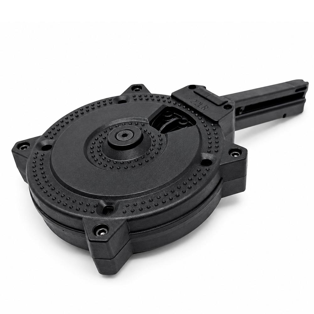 ProMag Taurus TX Handgun Magazine Drum .22 LR 52/rd Picture of Promag Mfg. Inc. ProMag for TAURUS TX22 .22LR (52)RD DRUM BLACK POLYMER MAG