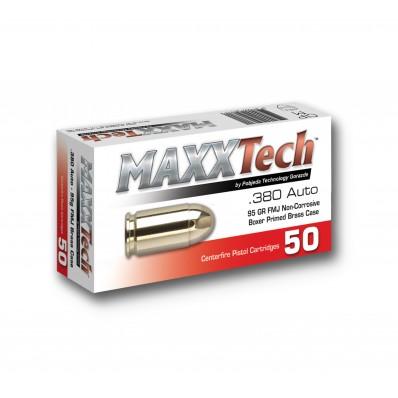 Maxxtech Brass Case Handgun Ammunition .380 ACP 95 gr FMJ 1000/ct Case Picture of Grasso Holdings Inc. / Tulammo MAXXTECH .380 ACP 95GR FMJ 500 Rd Case BRASS CASE