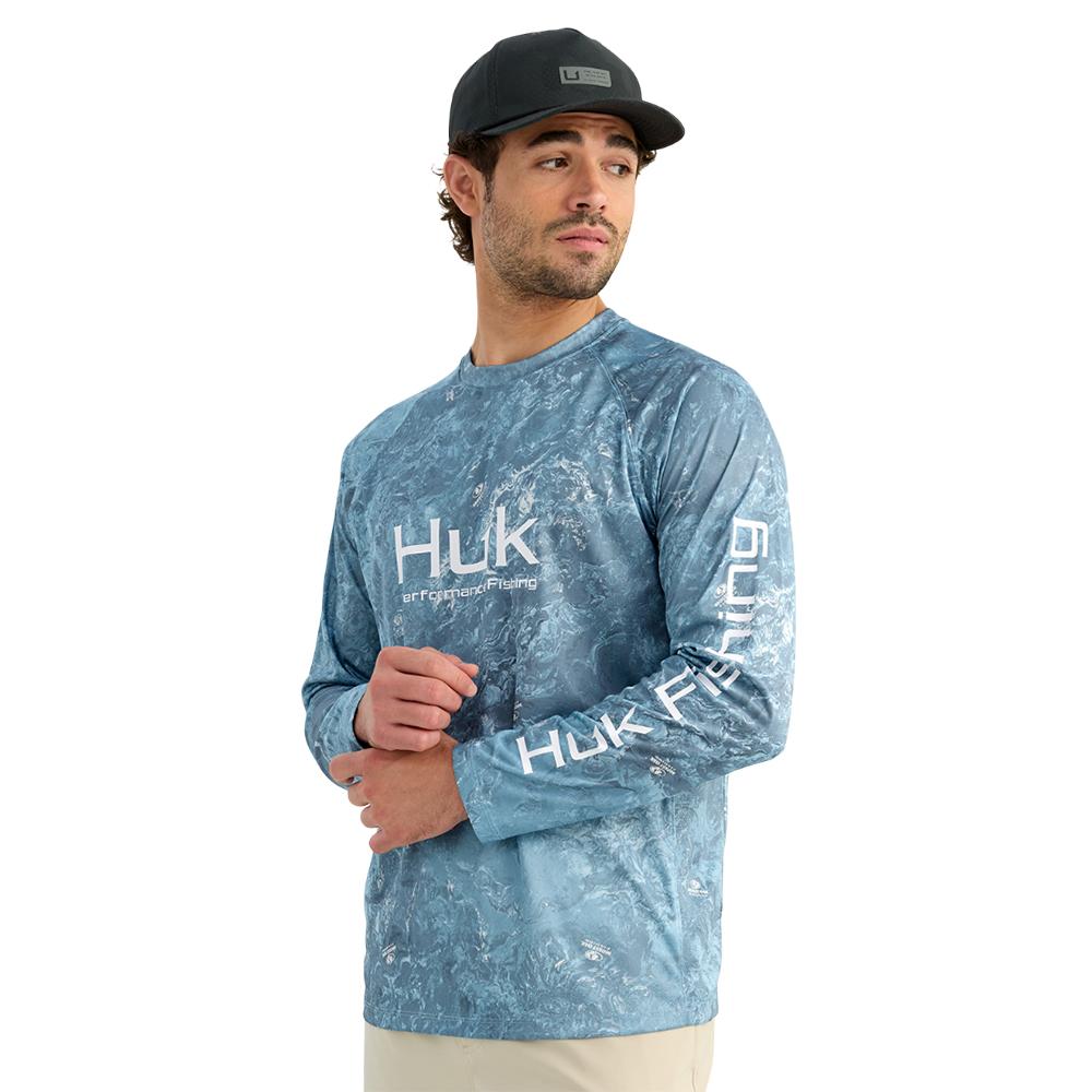 Huk Mossy Oak Pursuit Performance Long Sleeve Crew Shirt MO Shipyard 2XL